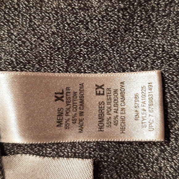 Grey Long Sleeve Men's Top Size Xl - Picture 5 of 5